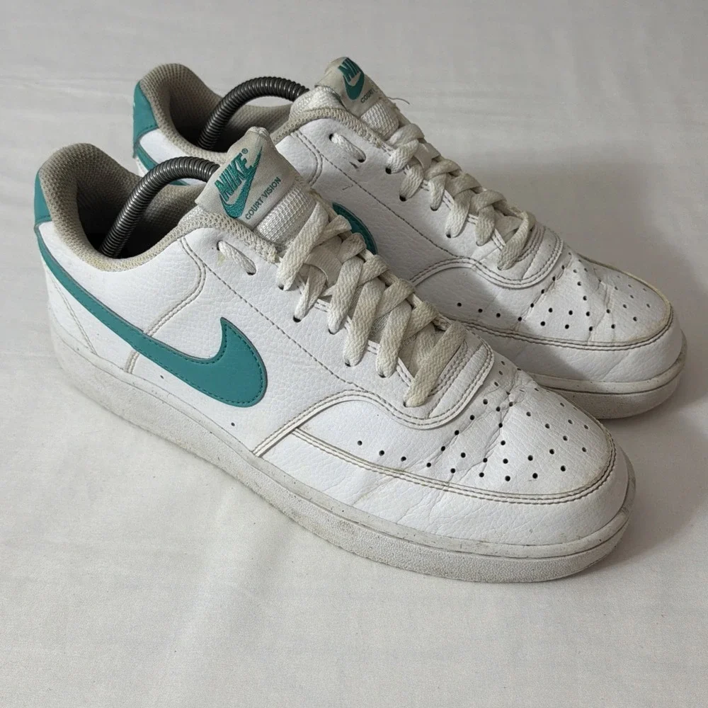 Nike Court Vision Next Nature Low White/Clear‎ Jade DH2987 109 Mens Size 9 Shoes